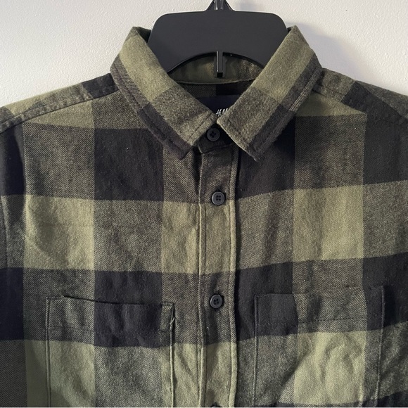 H&M Mens Plaid Button Down Flannel cotton Shirt -X S - Picture 3 of 10